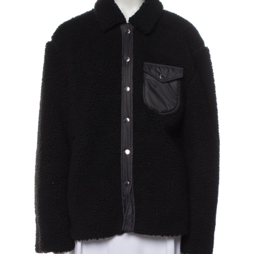Rag & Bone Black Sherpa Jacket - Medium